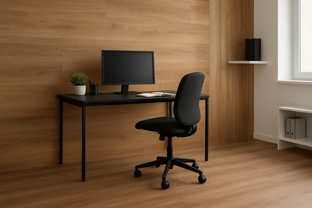 Piso vinílico em áreas não convencionais: paredes, revestimentos criativos e uso em escritórios