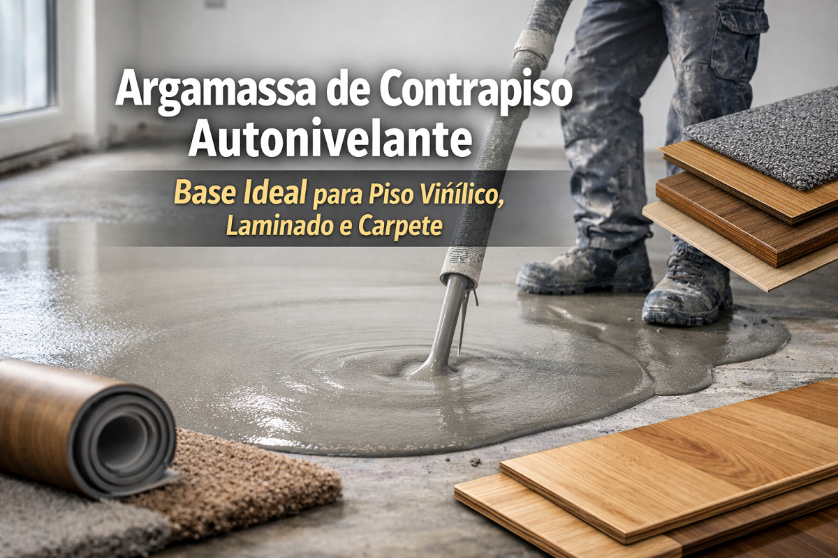 Argamassa de contrapiso autonivelante: base técnica essencial para pisos vinílicos, laminados e carpetes
