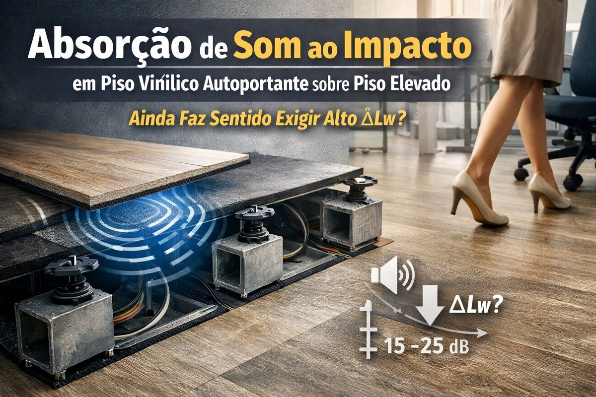 Absorção de som ao impacto em Piso Vinílico Autoportante sobre Piso Elevado: Ainda Faz Sentido Exigir Alto ΔLw?
