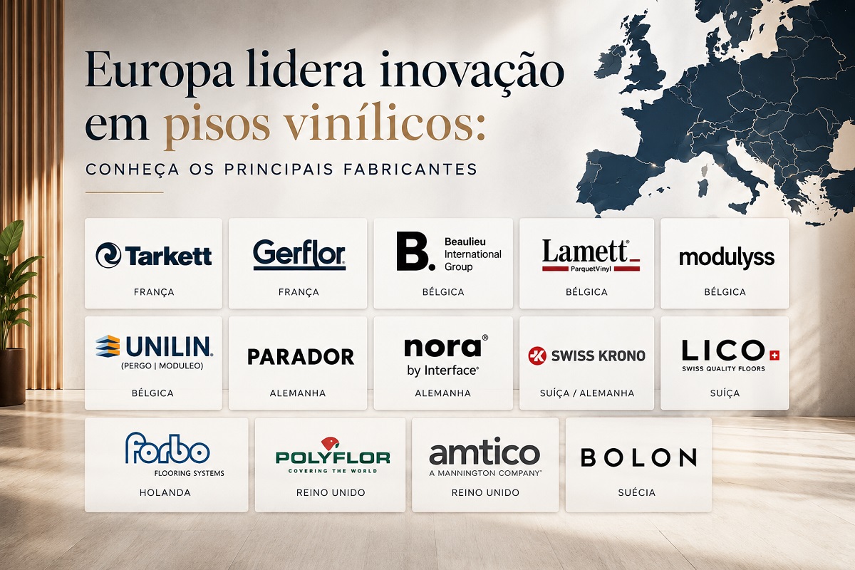 Europa lidera inovação em pisos vinílicos: conheça os principais fabricantes