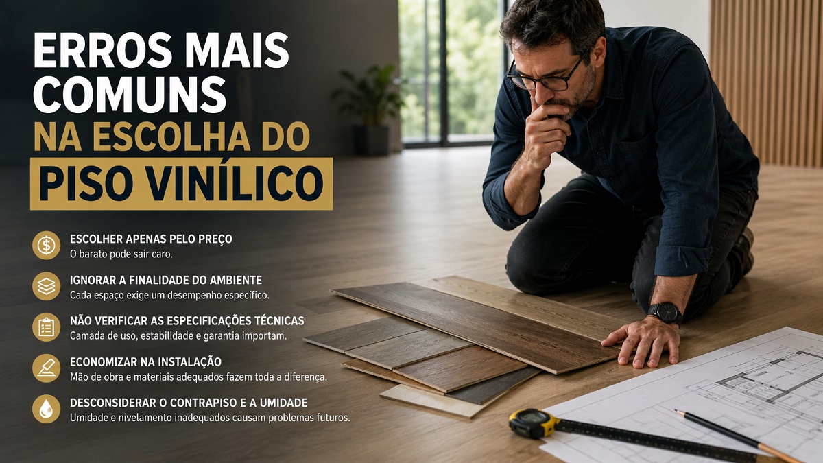 Os erros mais comuns na escolha do Piso Vinílico